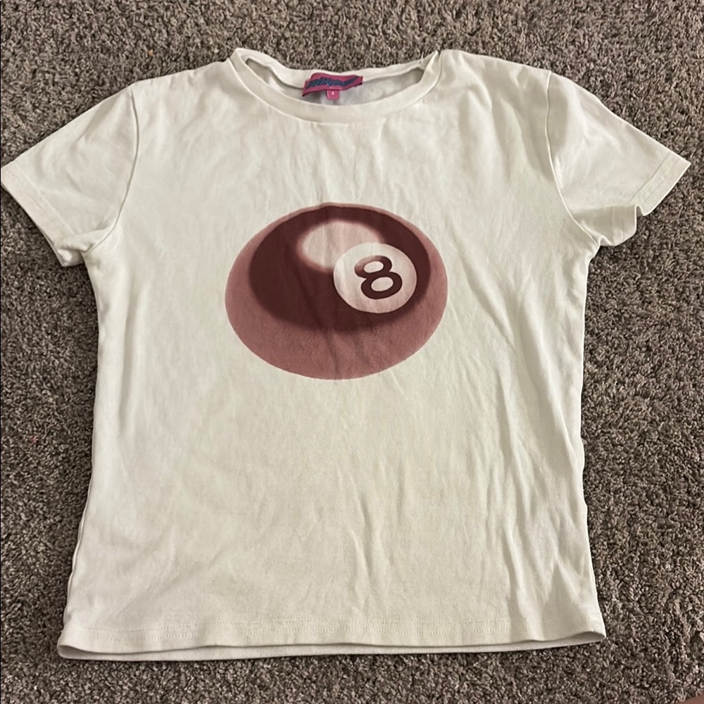 Edikted White Tee with Pink Label